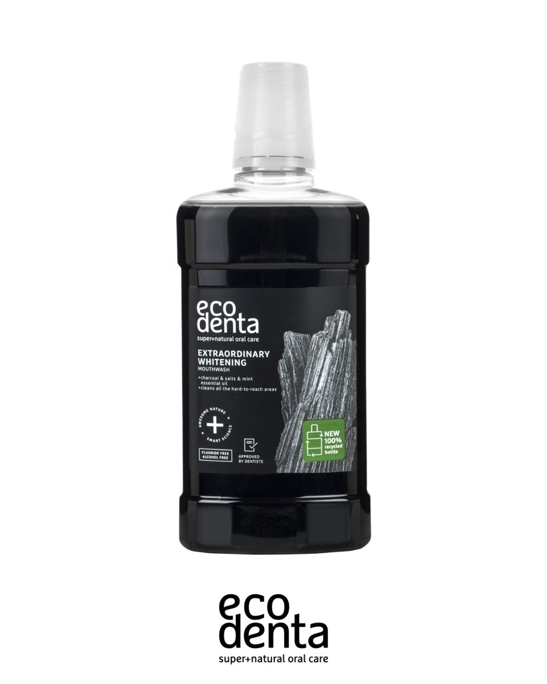 ECODENTA ECODENTA Bain de Bouche Blanchissant au Charbon Actif 500ml - Image 1