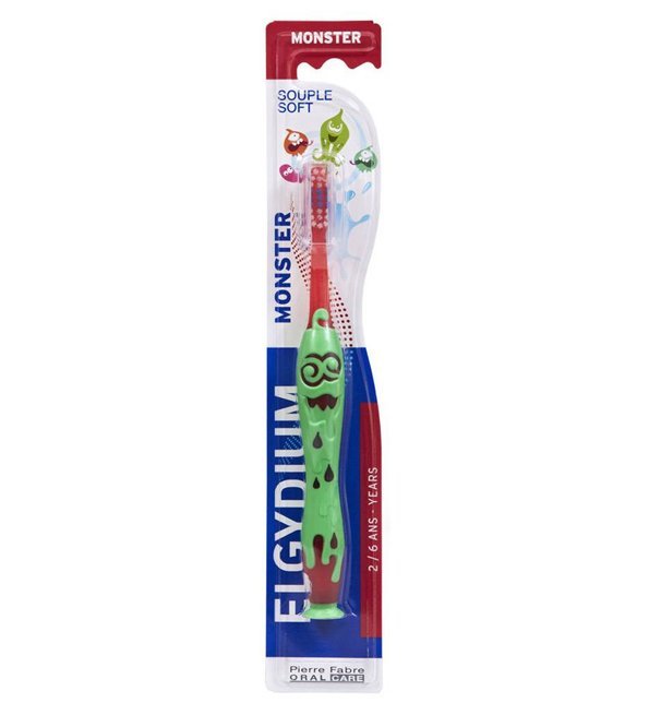 ELGYDIUM Elgydium Kids Monster – Brosse à dents 2-6 Ans - Image 1