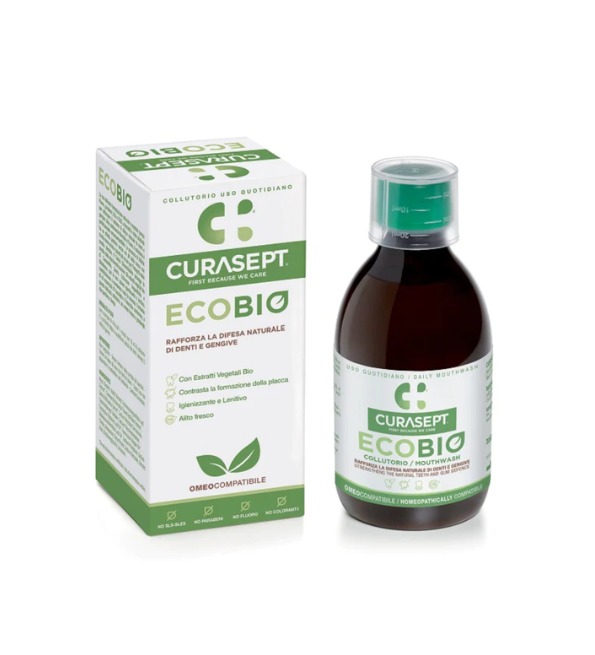 CURASEPT Curasept Bain de Bouche Naturel aux huiles essentielles EcoBio 300mL - Image 1