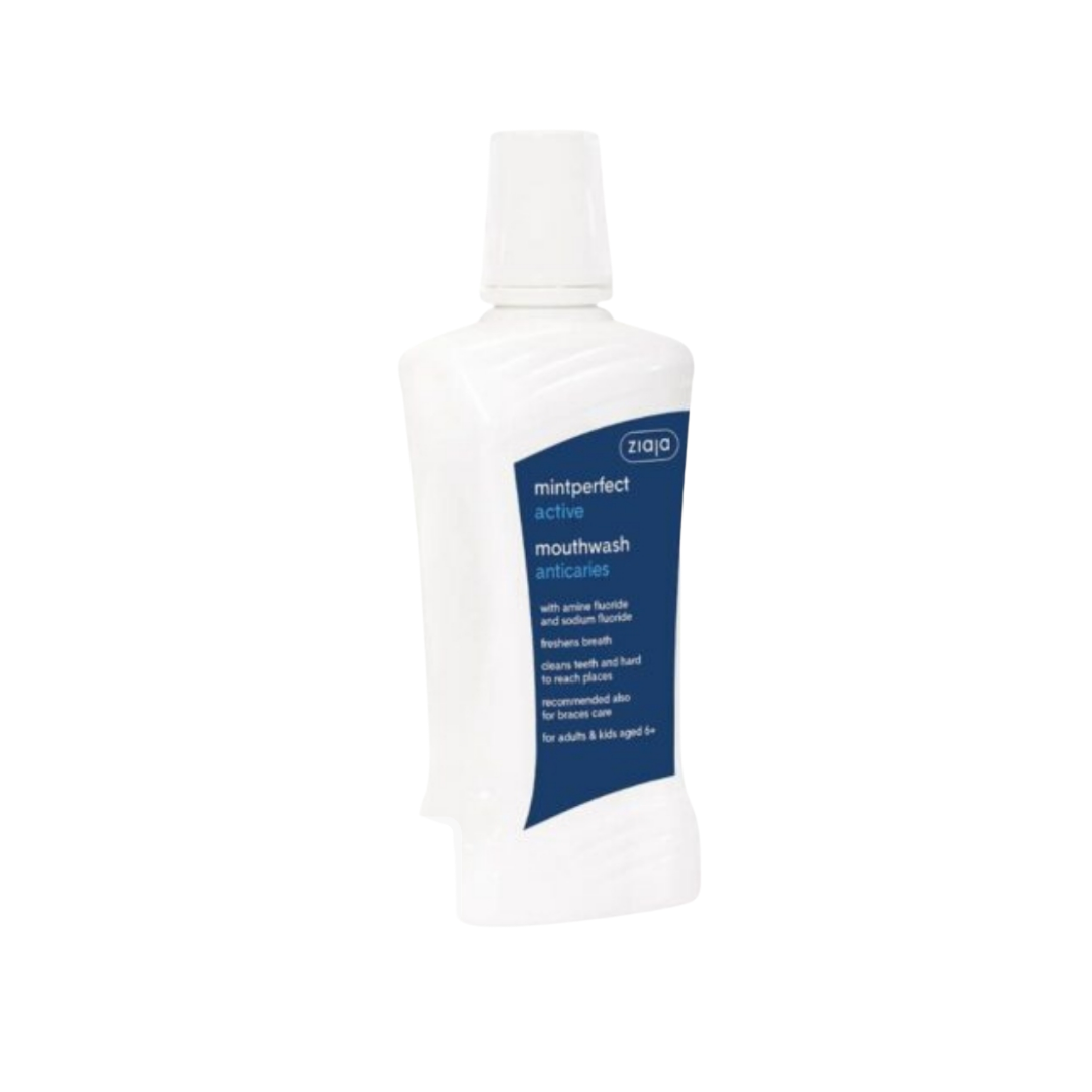 ZIAJA Ziaja Mintperfect Bain de Bouche Active anti-caries Blancheur 500ml - Image 1