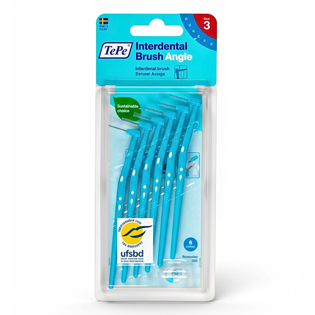Tepe Tepe Interdental Brush Angle Bleu 0.6mm Taille 3 -6 Pieces - Image 1