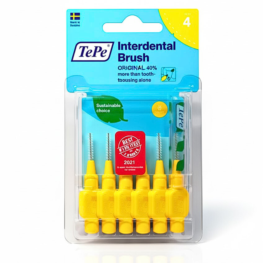 Tepe Tepe Interdental Brush Original Jaune 0.7mm Taille 4-6Pieces - Image 1