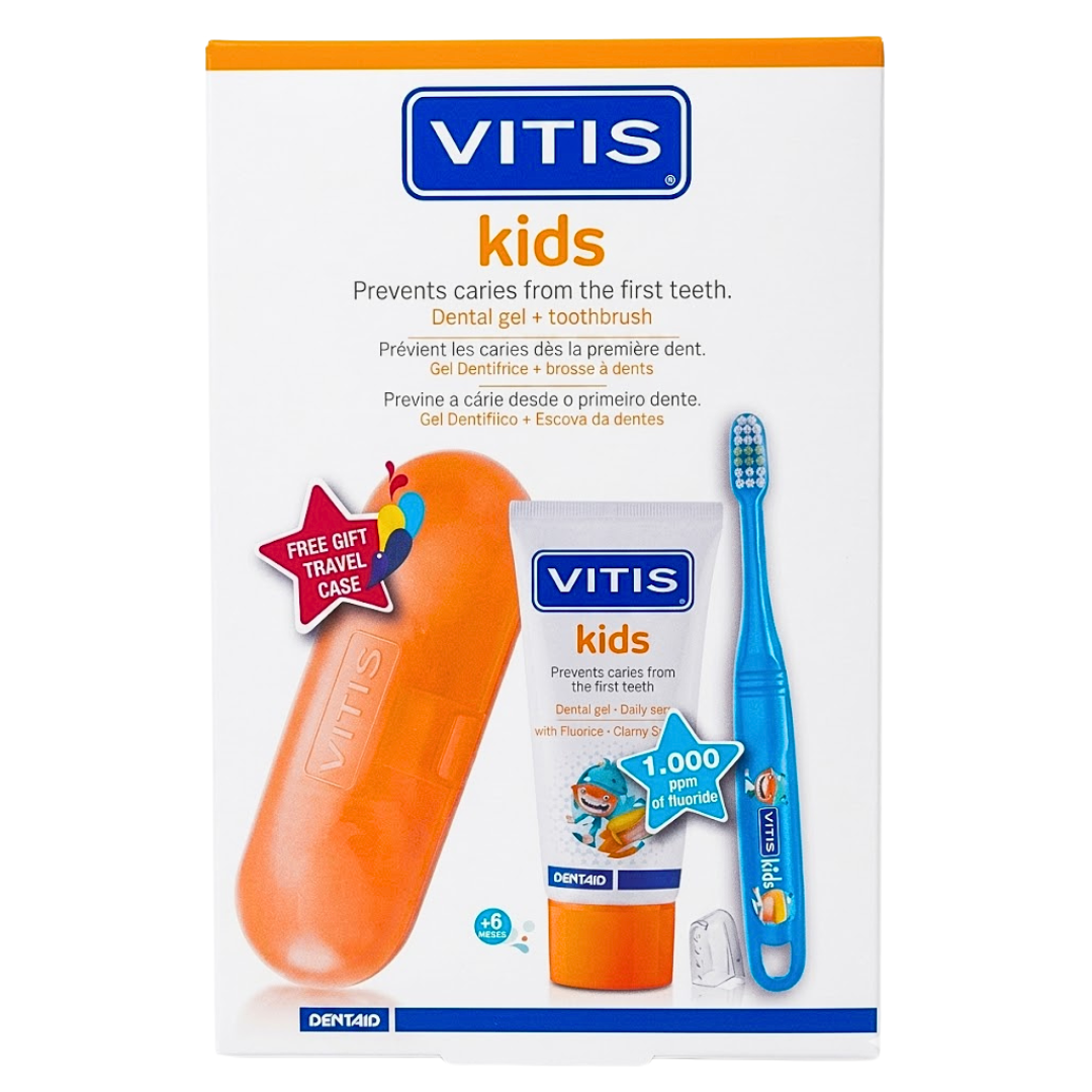 VITIS Vitis Kids Gel Dentiftrice+Brosse A Dents +6Mois Pack - Image 1