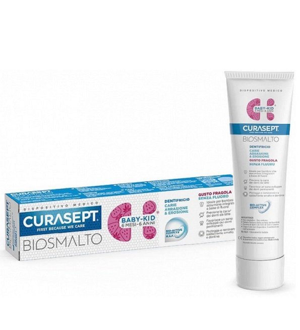 CURASEPT CURASEPT Dentifrice Biosmalt Baby-Kid 6 mois-6 ans- Fraise 50 ml - Image 1