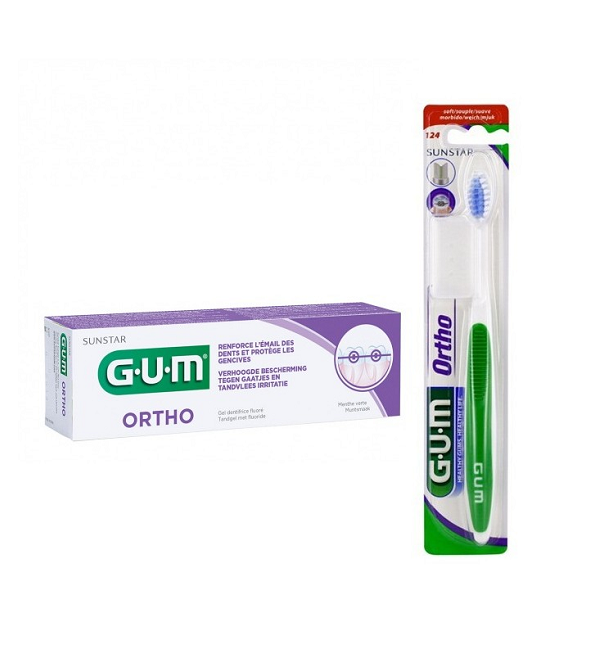 GUM Gum dent ortho 75ml+Bad orthontic 124 pack - Image 1